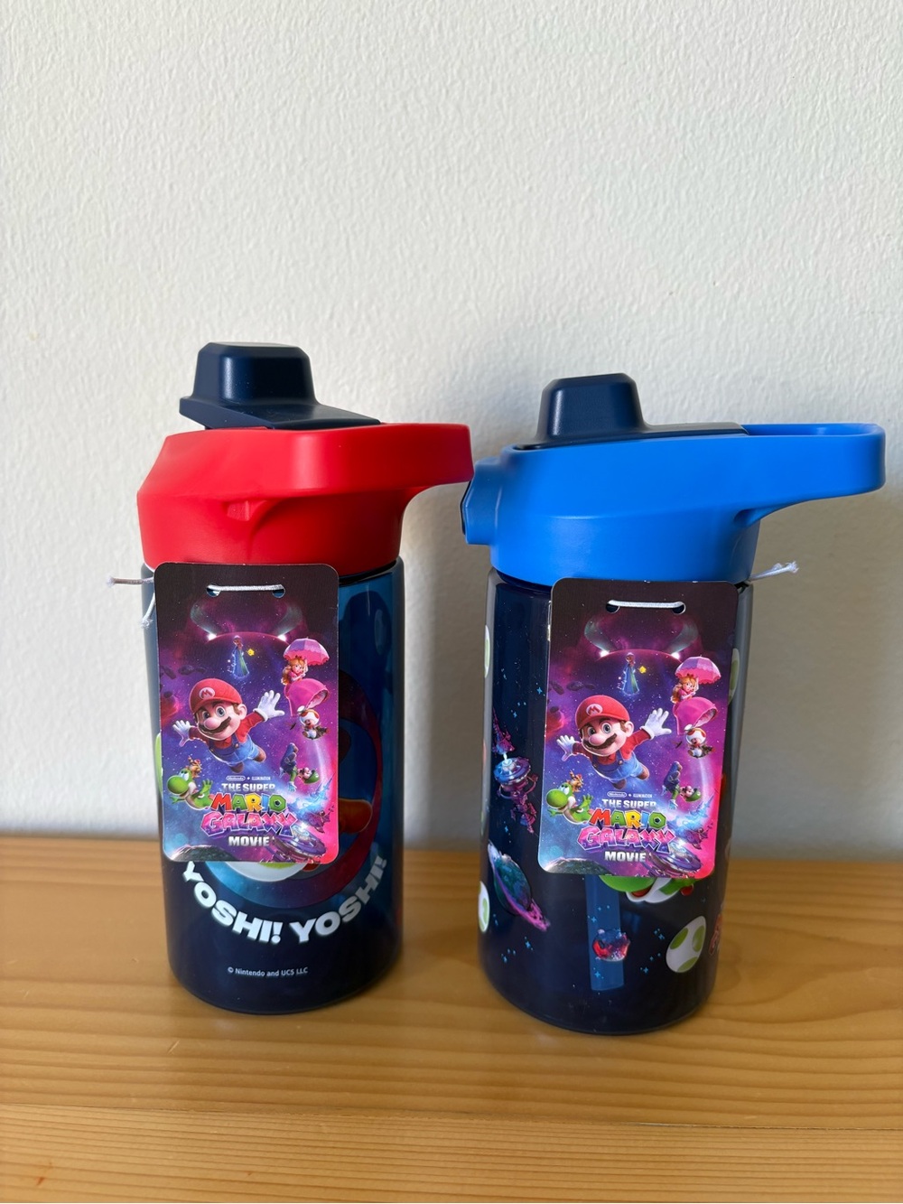 16oz Zak Designs Water Bottles "The Super Mario Galaxy Movie" Set of 2 NWT